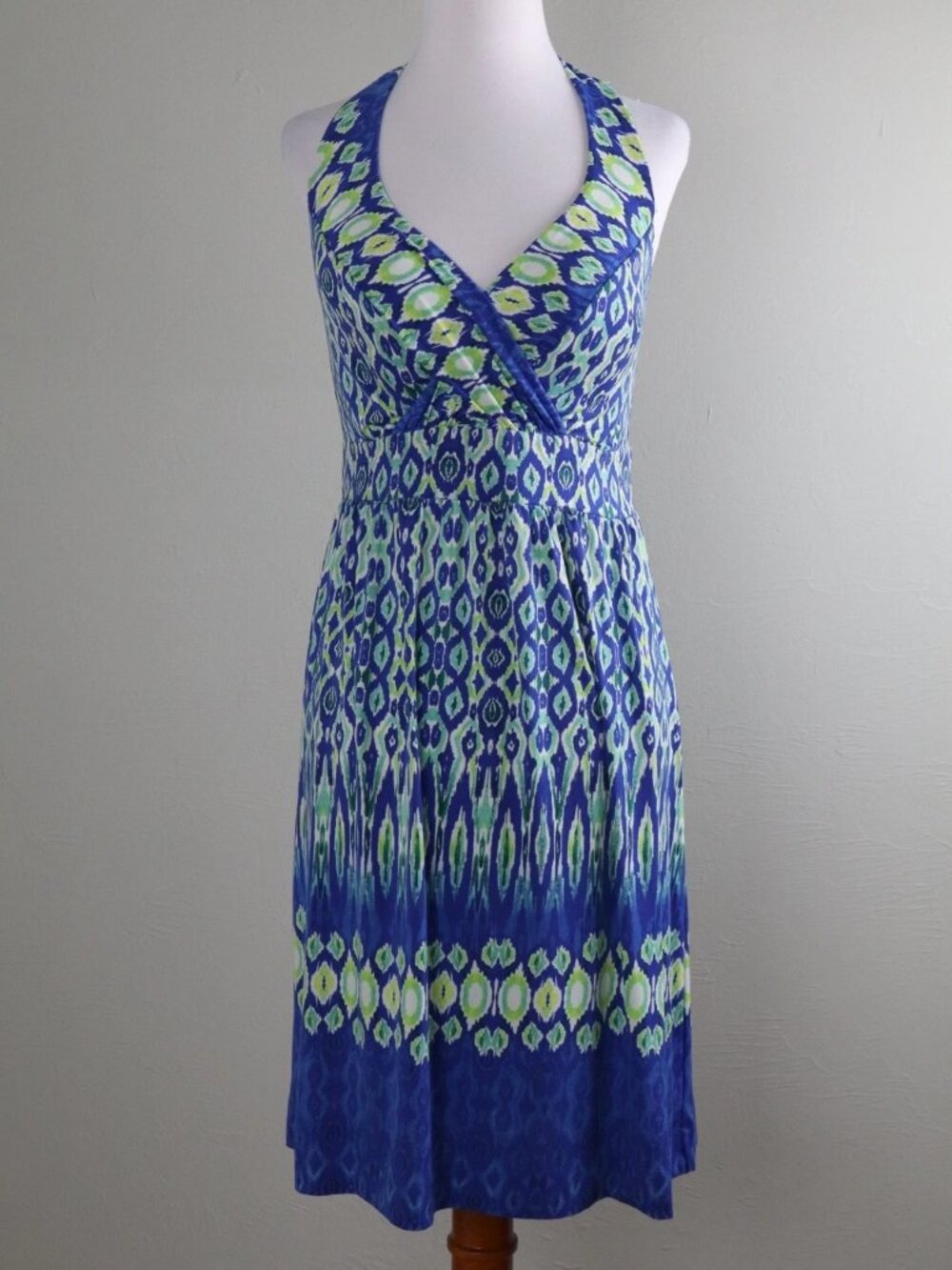 Soma Soft Stretch Ikat Print Padded Bust Casual Halter Dress